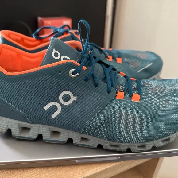 On Running Cloud X Men’s Shoes – Navy Blue & Orange – Size US 10.5 - Picture 8 of 8